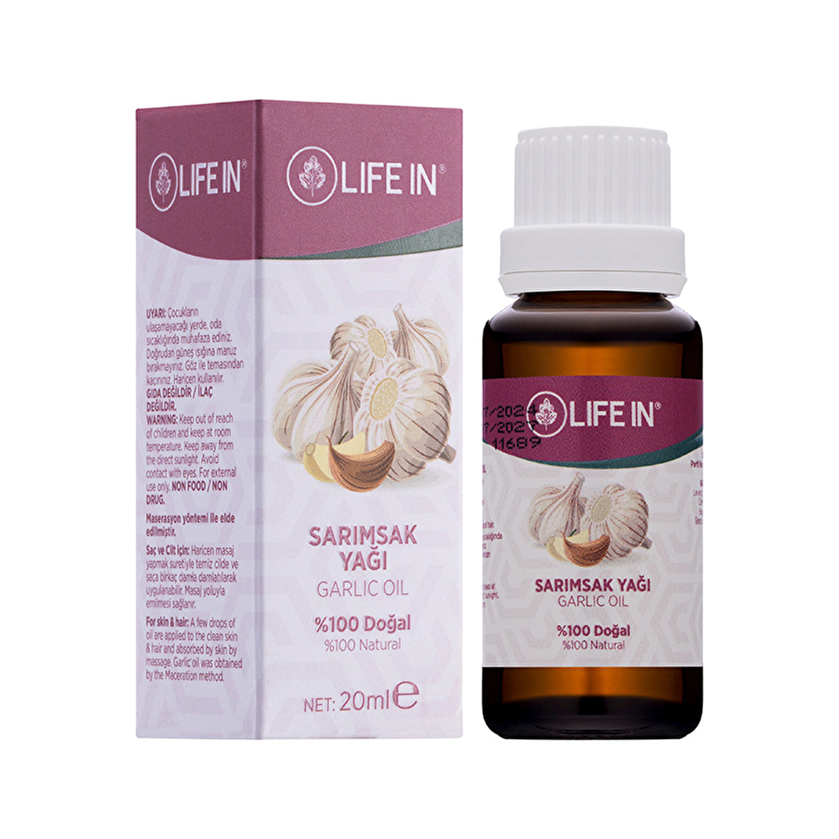 Life In Garlic Oil 20ml - Natural Skincare & Hair Treatment