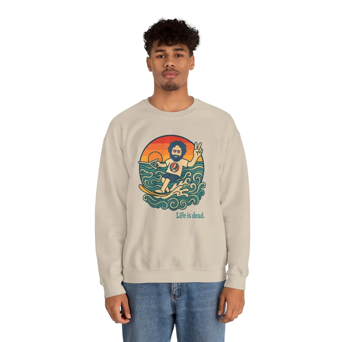 Waterskiin' Jerry Life is Dead Crewneck