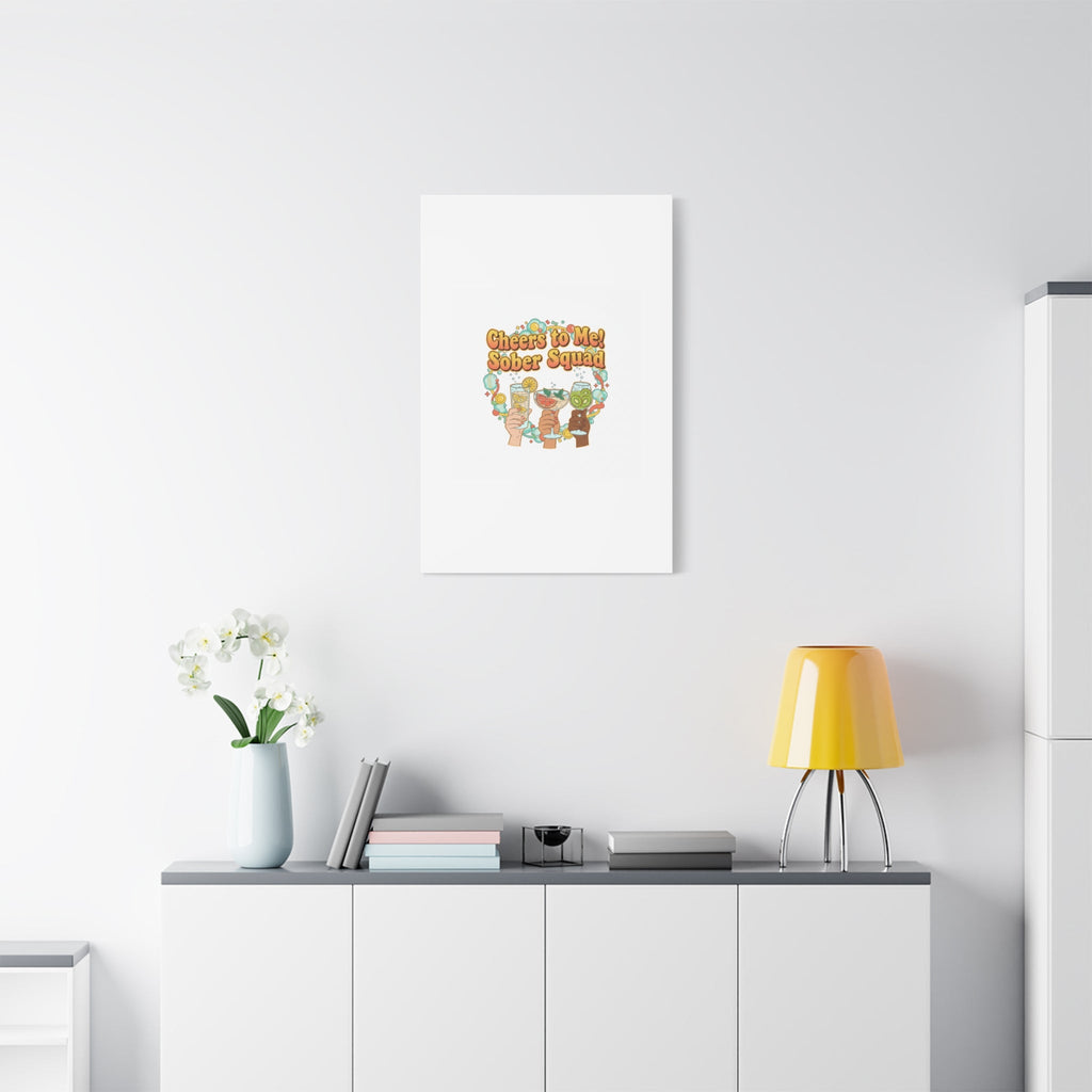 Cheers to Me Sober Squad Canvas | Dry January Mocktail Art