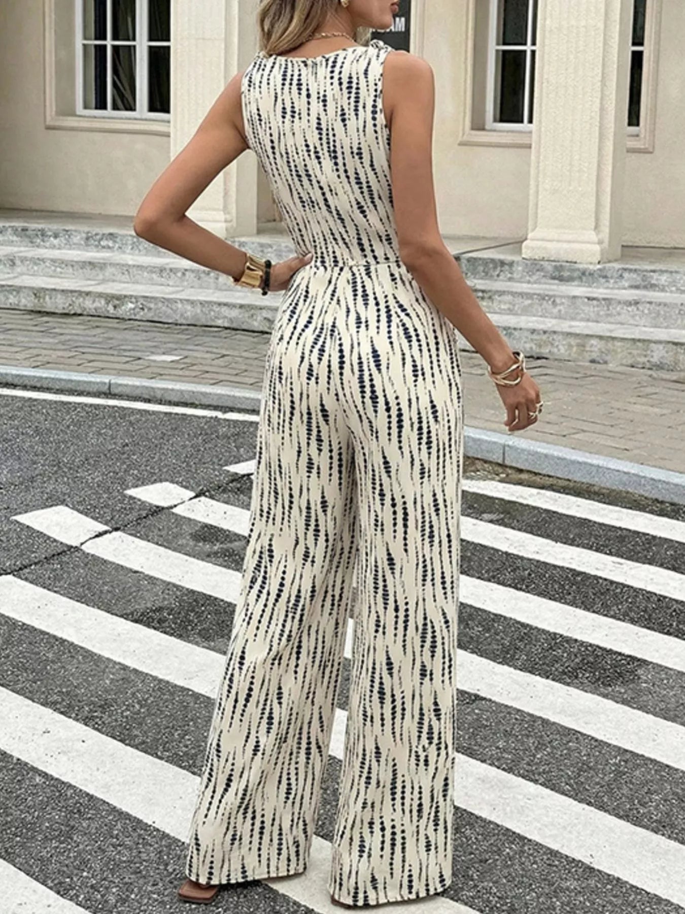 Printed Wide Leg Jumpsuit