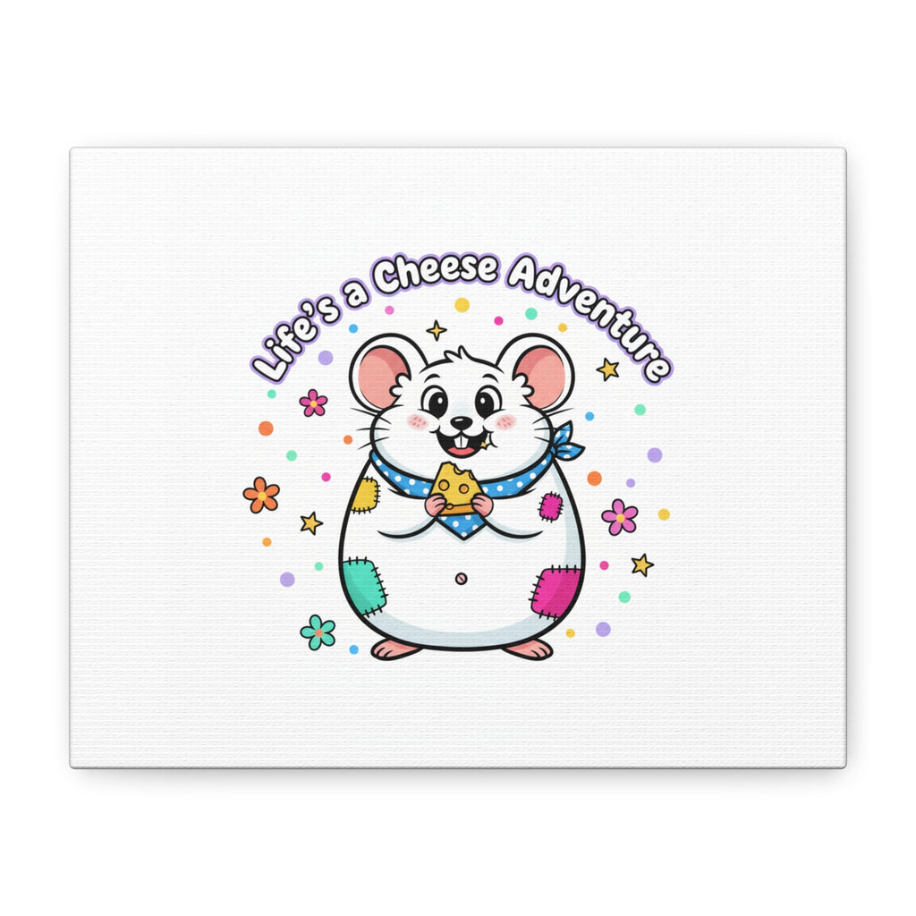 Life's a Cheese Adventure Canvas | Rodent-Core rat art print