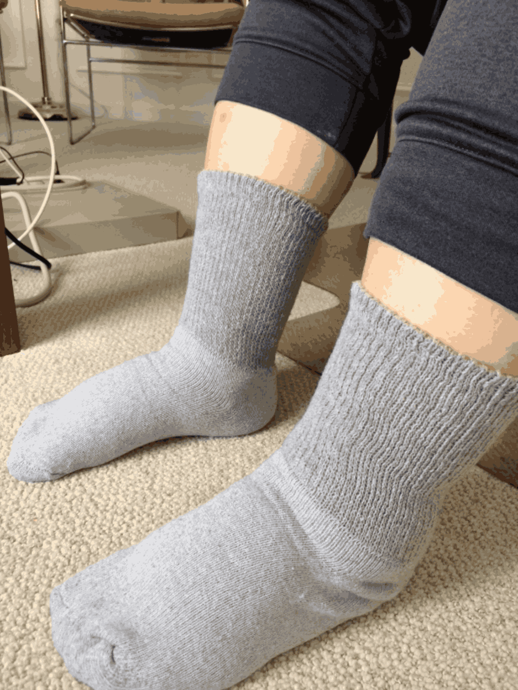 DSC Women's Cotton Diabetic Ankle Socks (6 Pair) — back view