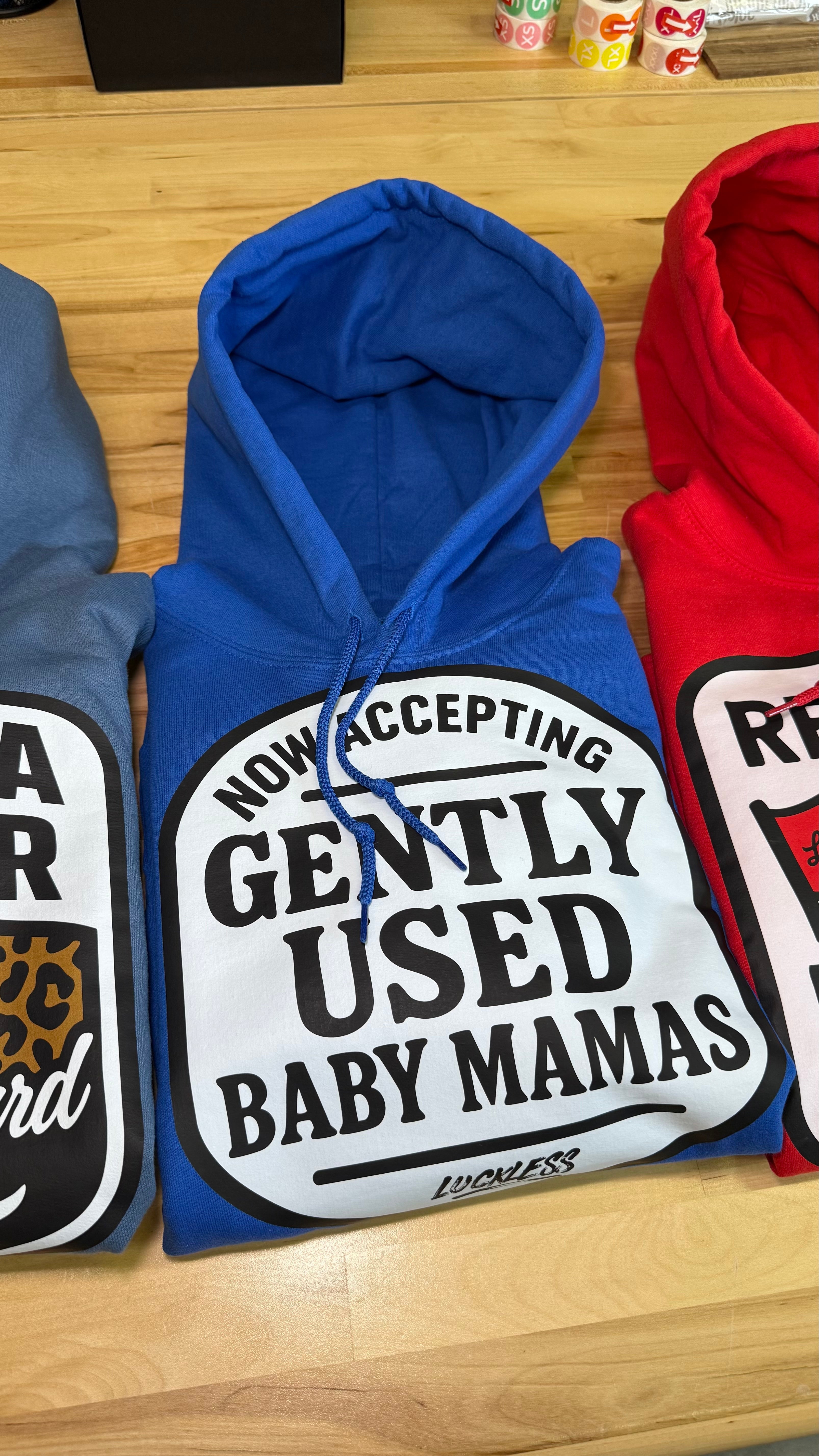 Luckless Outfitters Now Accepting Gently Used Baby Mamas Hoodie — back view
