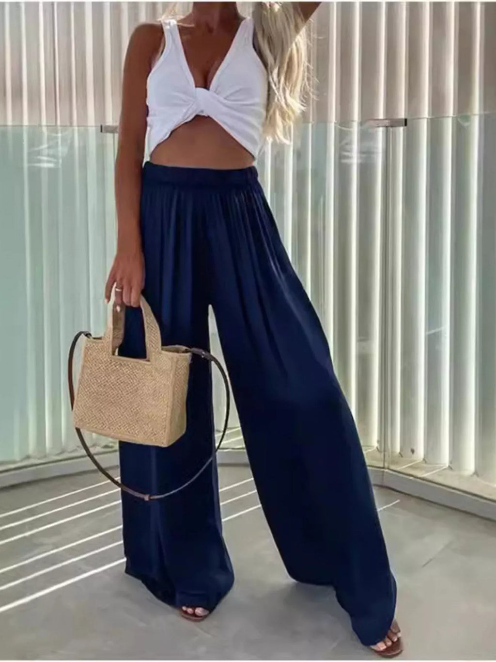 Wide-Leg Flowy Pants