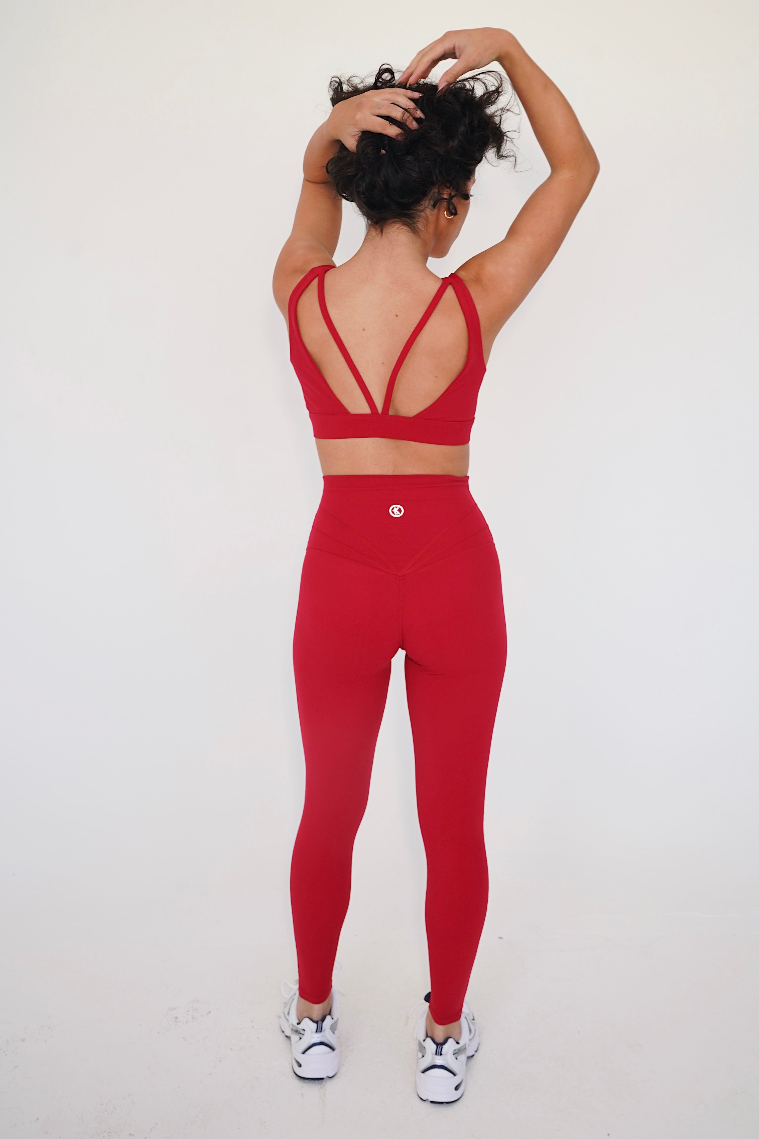 KIMITH BRAND I am Beautifully Radiant Quick Dry Red Sports Bra — side view