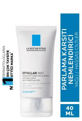 La Roche Posay Effaclar Mat Anti-Shine Moisturizer for Oily Skin - Mattifying, Hydrating, Minimizes Pores - 40ml