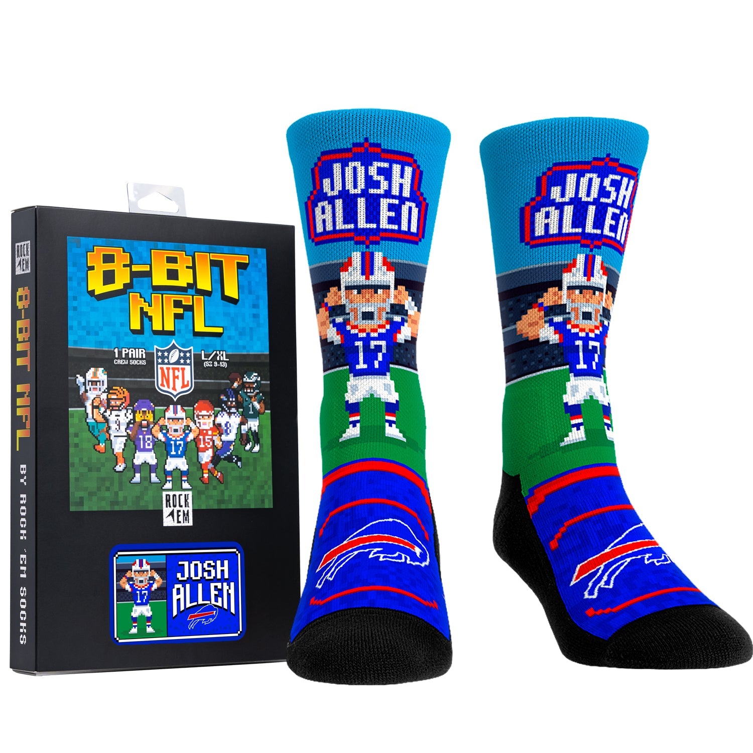 Rock 'Em Socks Rock 'Em Socks Josh Allen - Buffalo Bills  - 8-Bit (Box Set) — main product shot