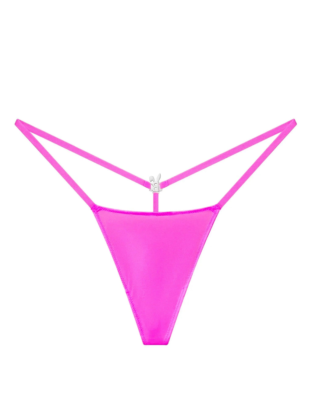 BUNNIES ROOM ICED OUT G-STRING IN HOT PINK — detail and construction