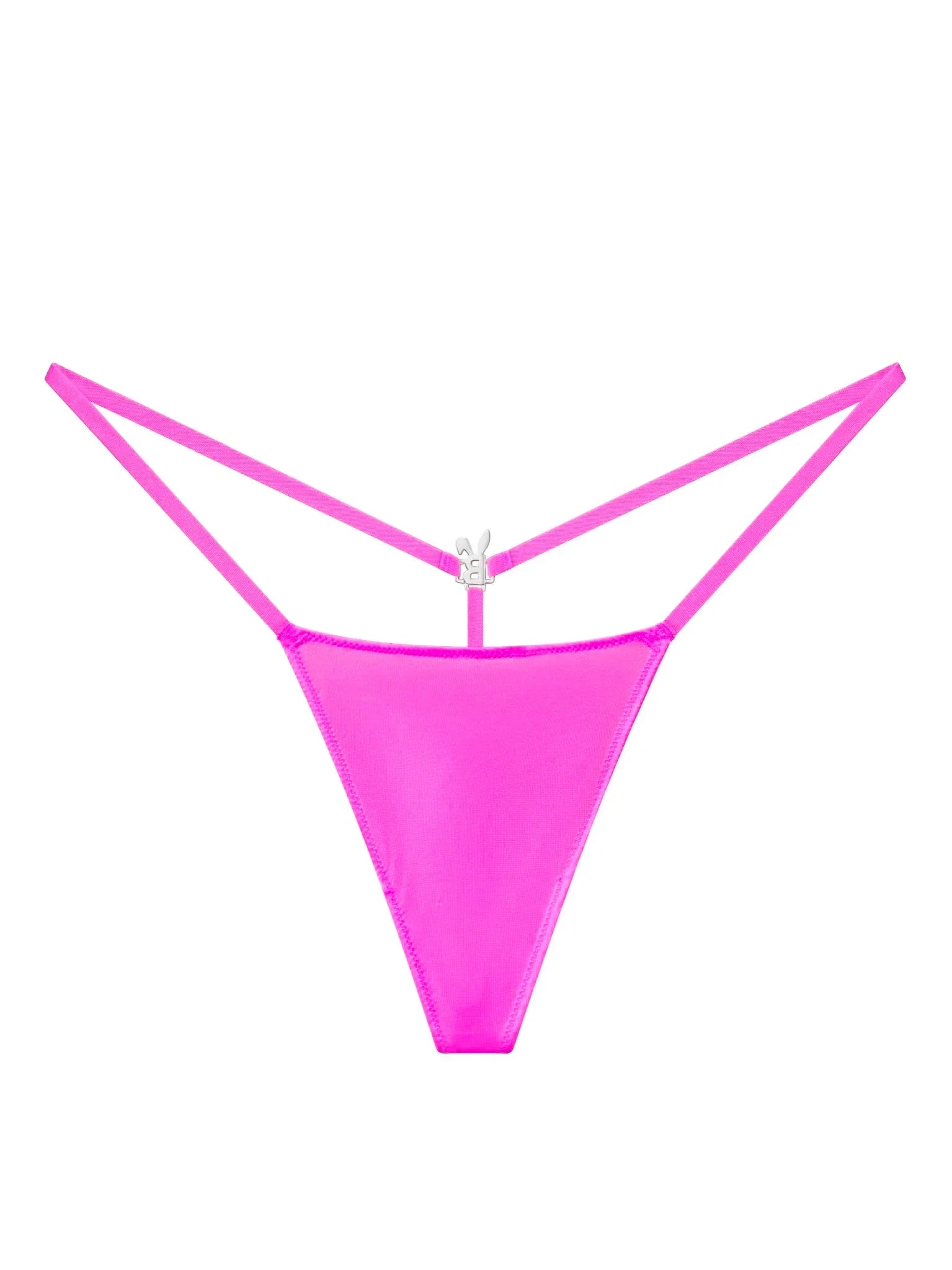 BUNNIES ROOM ICED OUT G-STRING IN HOT PINK — detail and construction