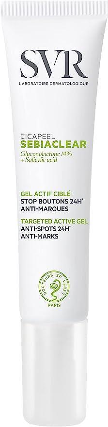 SVR Sebiaclear Cicapeel Post-Acne Care Gel for Sensitive Skin - Paraben Free, Salicylic Acid Skincare