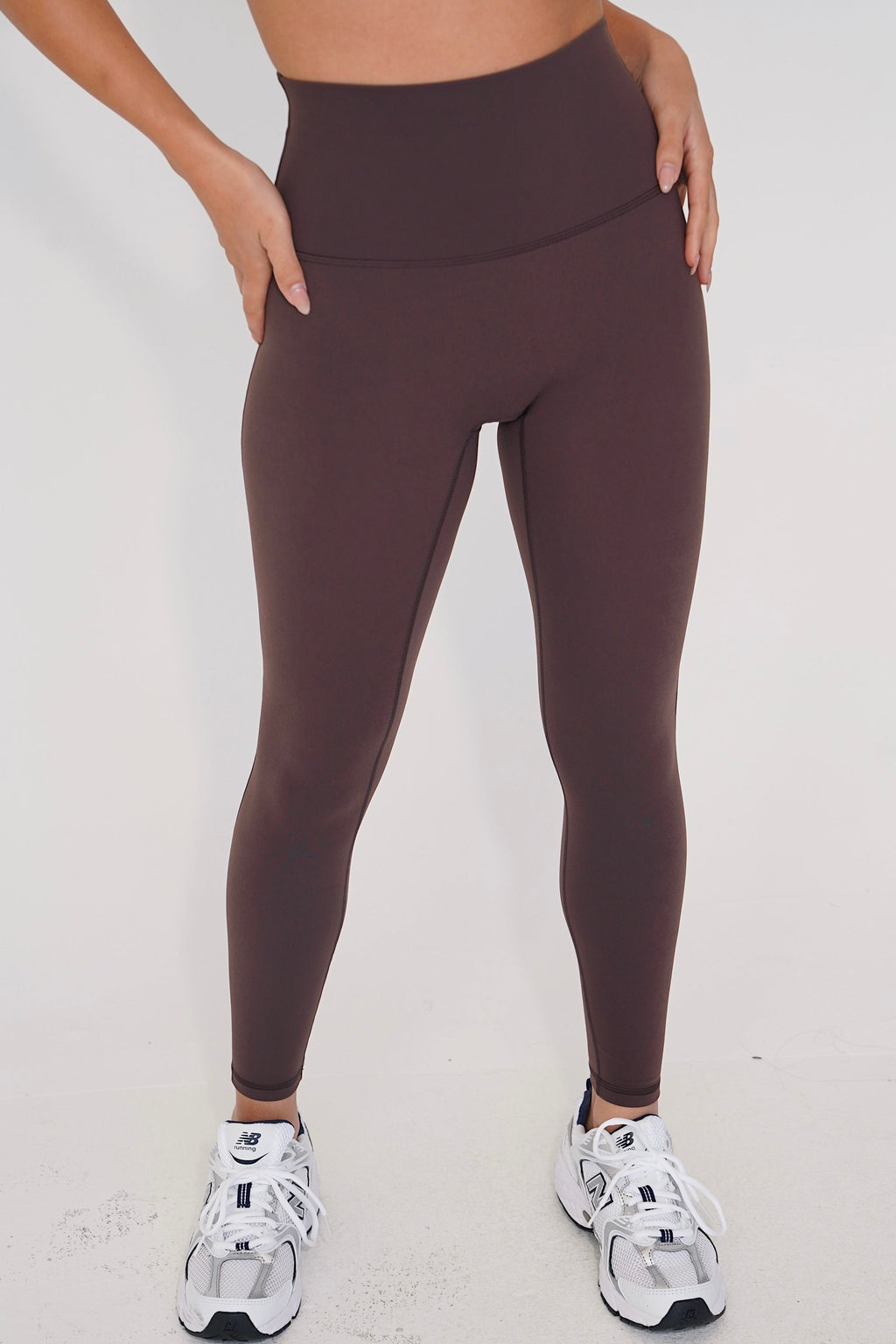 KIMITH BRAND I am Beautifully Radiant Quick Dry Coffee Yoga Legging — alternative angle