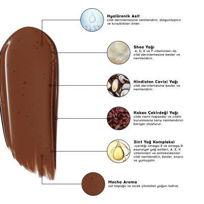 Cream Co. 3 in 1 Lip Balm - Mocha Tinted, Hyaluronic Acid & Ceramide - Moisturizing, Repairing, Vegan