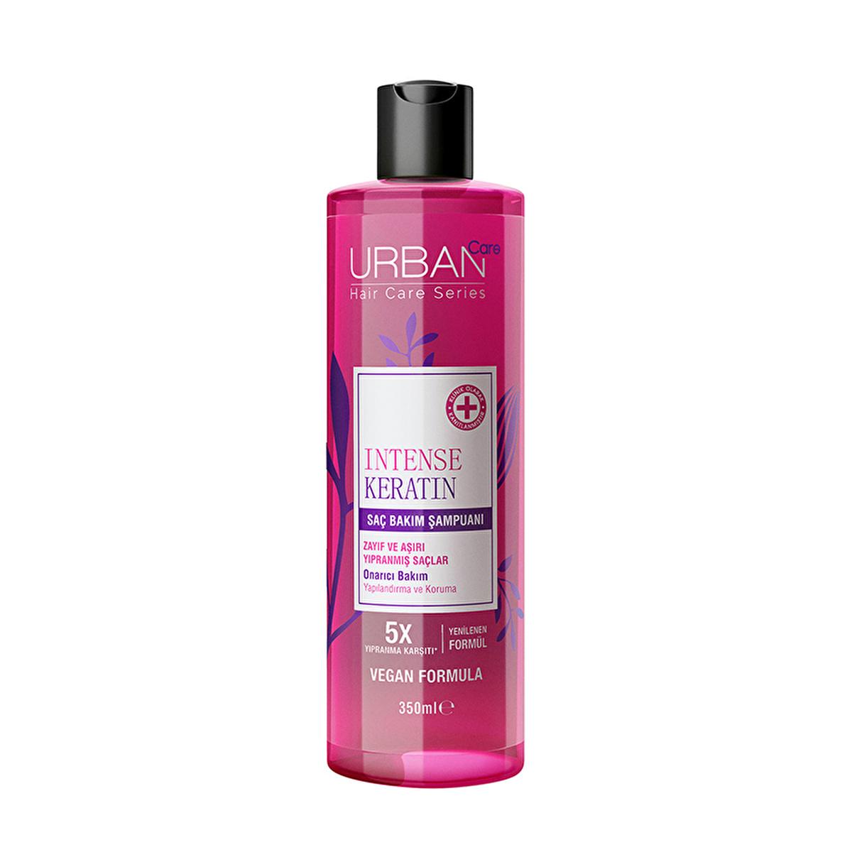 Urban Care Intense Keratin Shampoo: Repair Damaged Hair, Boost Shine & Strength | Vegan Formula for Dry Hair