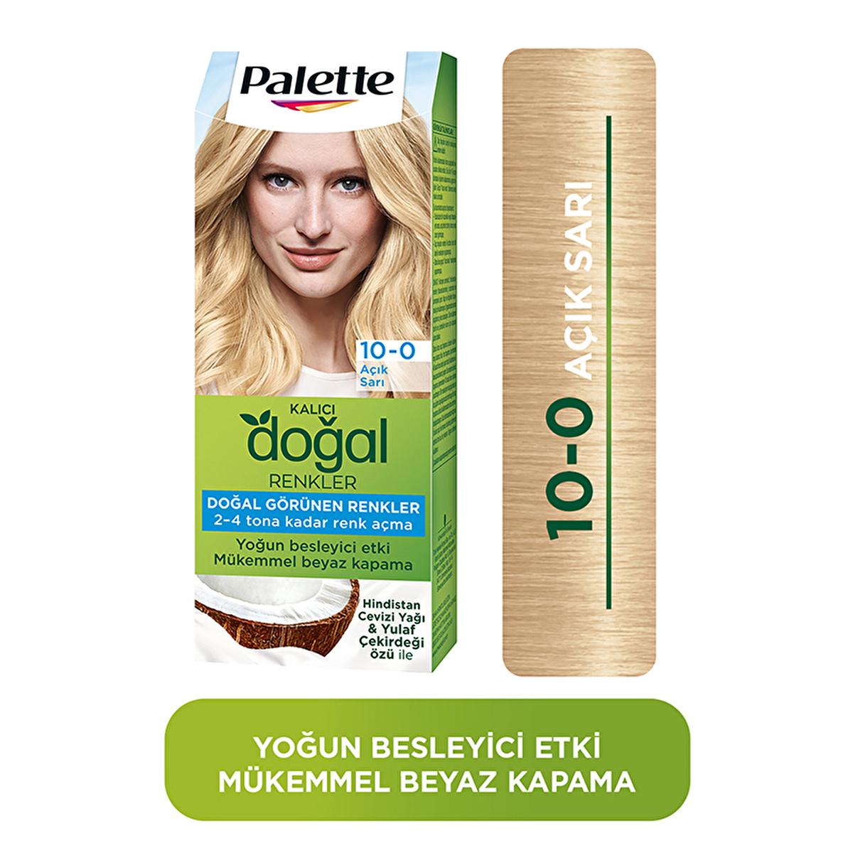 Palette Natural Light Blonde Hair Dye 10-0 - Permanent, Natural Ingredients Enriched Formula