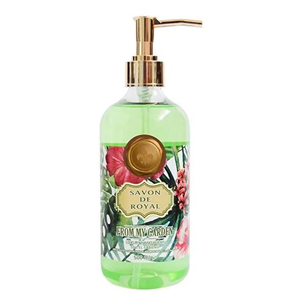 Savon De Royal Tropical Luxury Vegan Liquid Hand Soap - Moisturizing, Alcohol & Paraben Free, Refreshing Tropical Flower Scent - 500ml