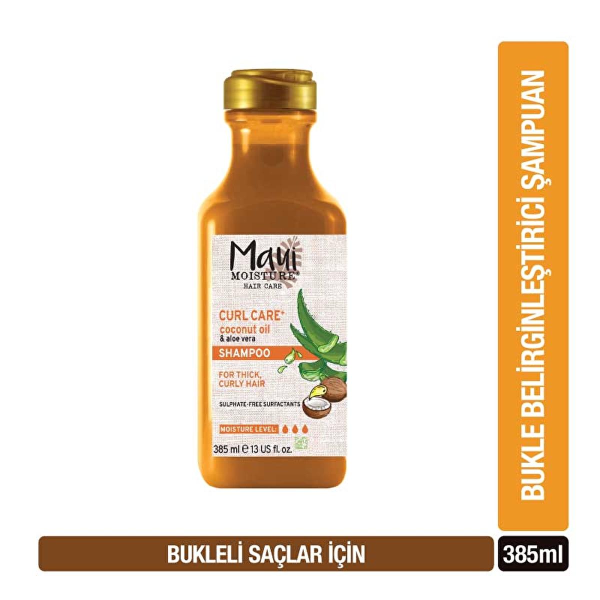Maui Moisture Coconut Oil Shampoo: Define Curls, Hydrate & Smooth with Aloe Vera, Sulfate & Silicone Free - Vegan Formula, 13 fl oz