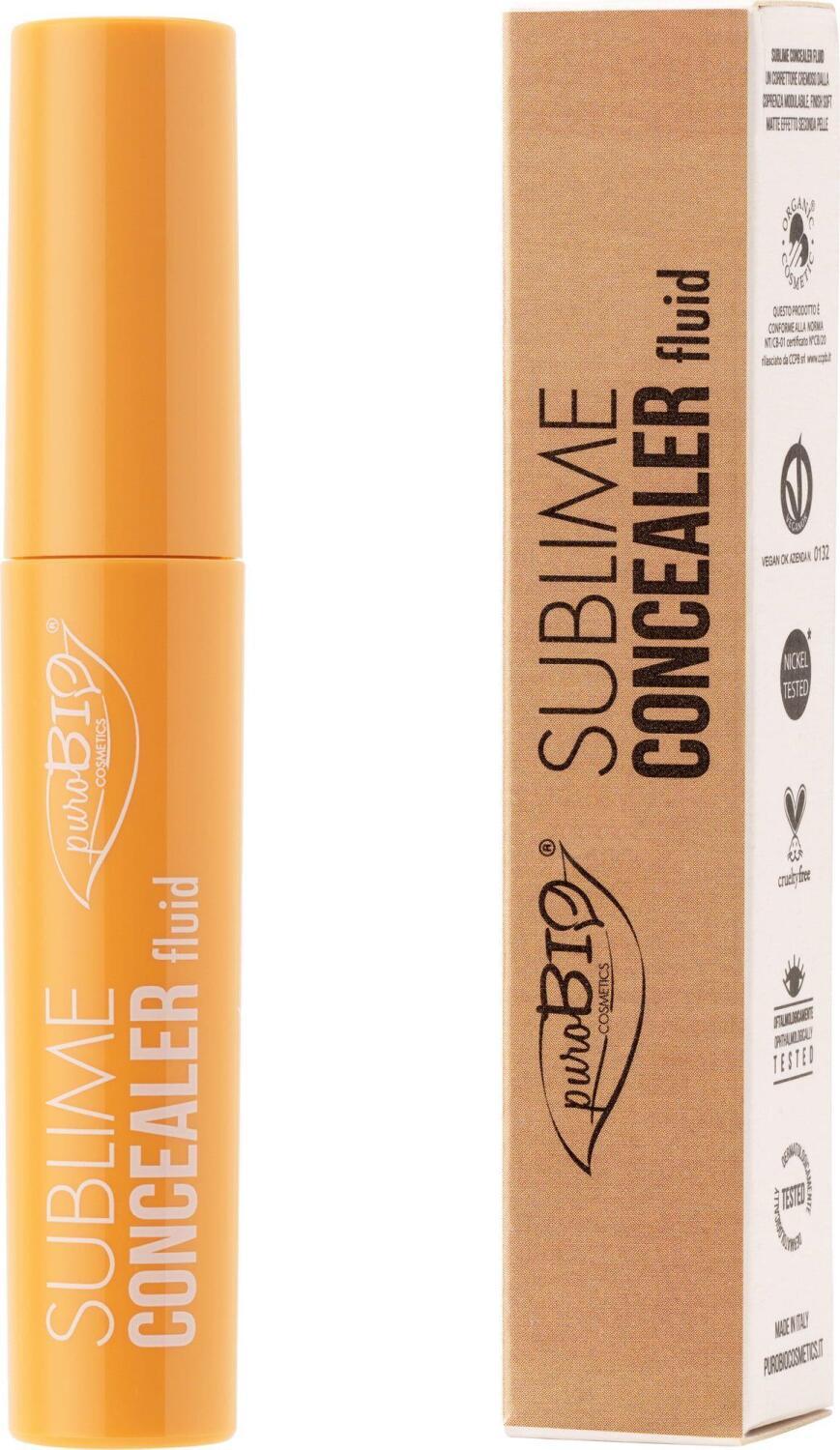Purobio Süblime Concealer Fluid - Matte Finish, Organic Aloe Vera, Under Eye Concealer for Dark Circles
