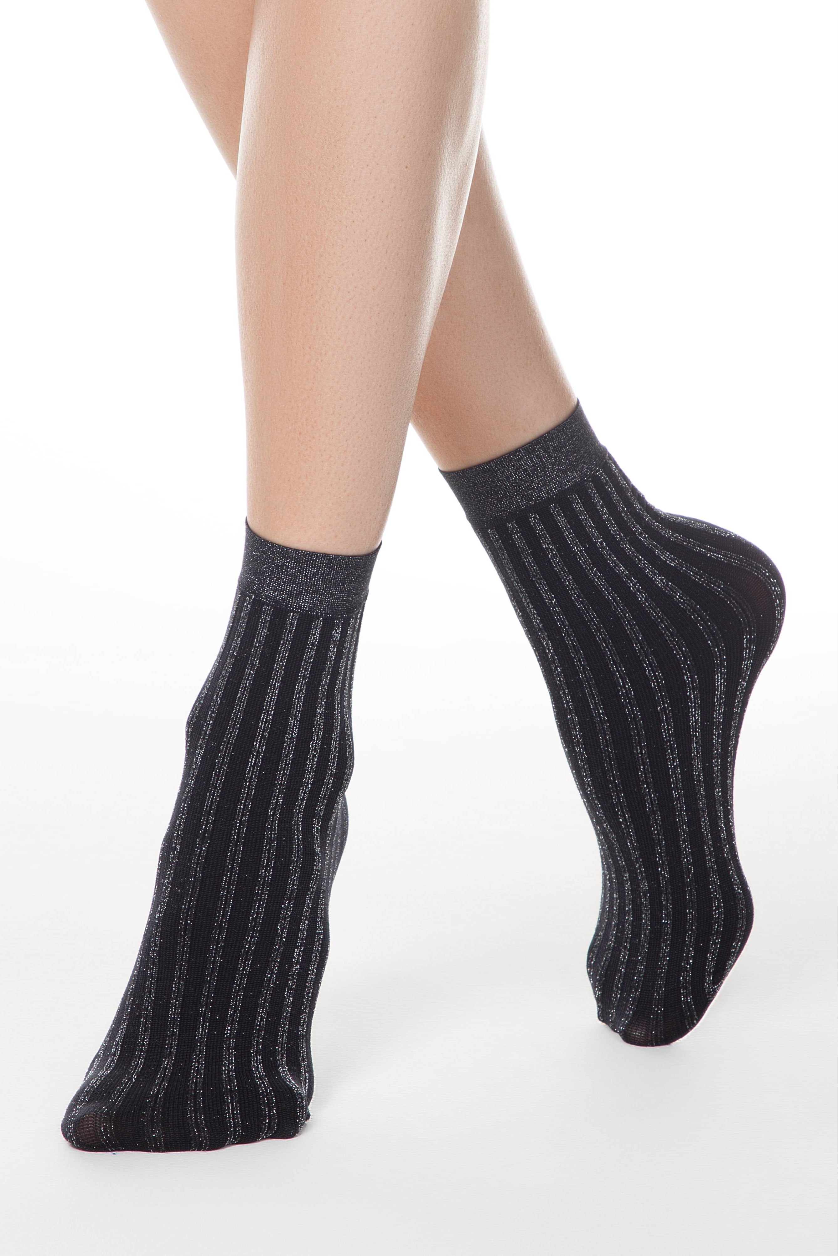 TheRanok.com Socks Conte Fantasy - Lurex Stripe — back view