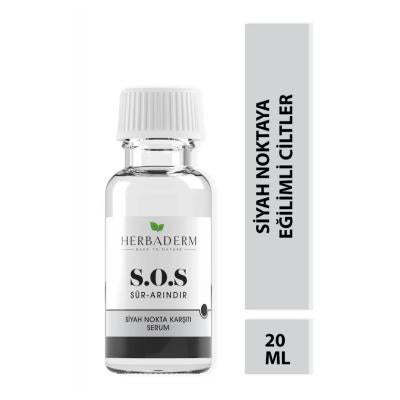 Herbaderm S.O.S Blackhead Serum 20 ml - Deep Cleansing with Activated Charcoal & Salicylic Acid