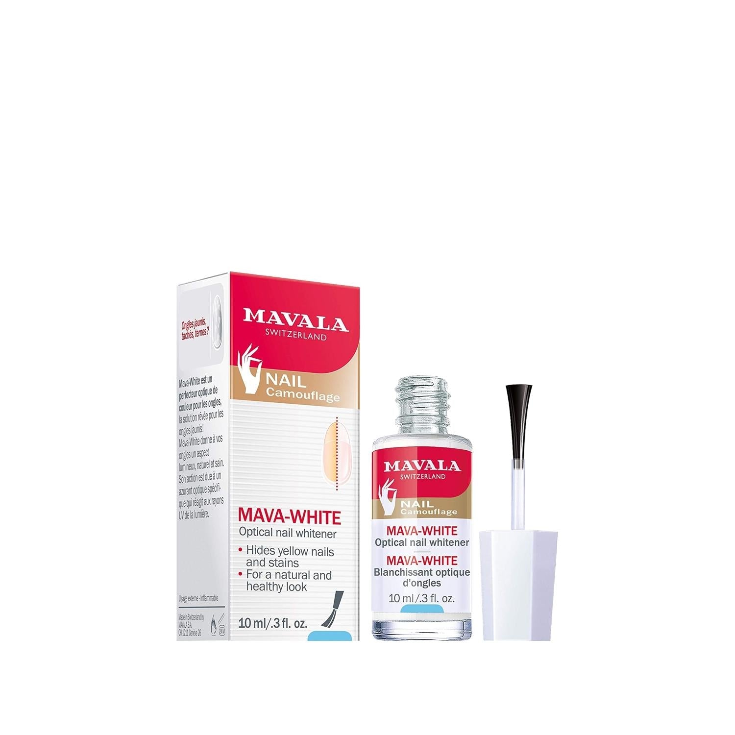 Mavala Mava White Optik Nail Whitening Treatment 10ml - Professional Nail Care for Healthy & Beautiful Nails