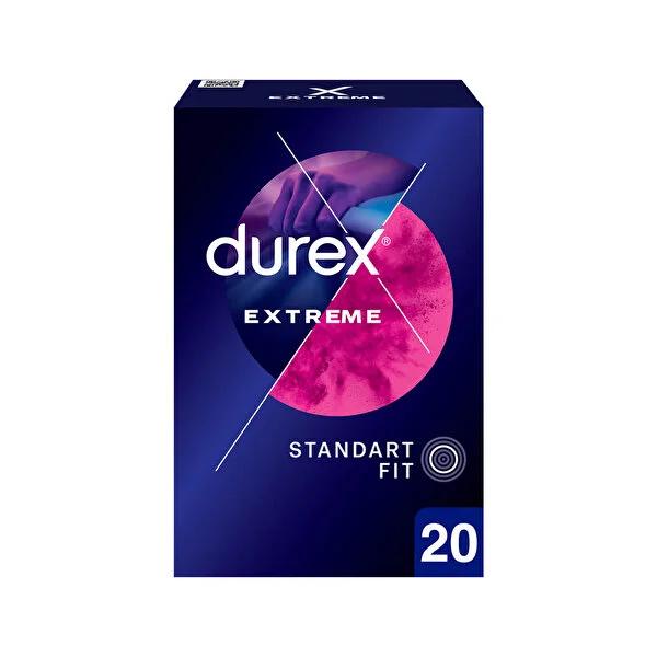 Durex Extreme Condoms - Delay, Textured, Lubricated for Enhanced Pleasure - Pack of 20