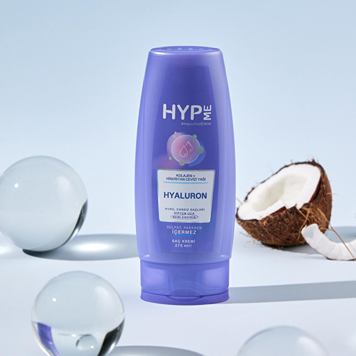 Hyp Me Hyaluronic Acid & Coconut Oil Moisturizing Sulfate-Free Hair Conditioner | Hydrating, Softening, & Collagen Enriched for Dry & Damaged Hair