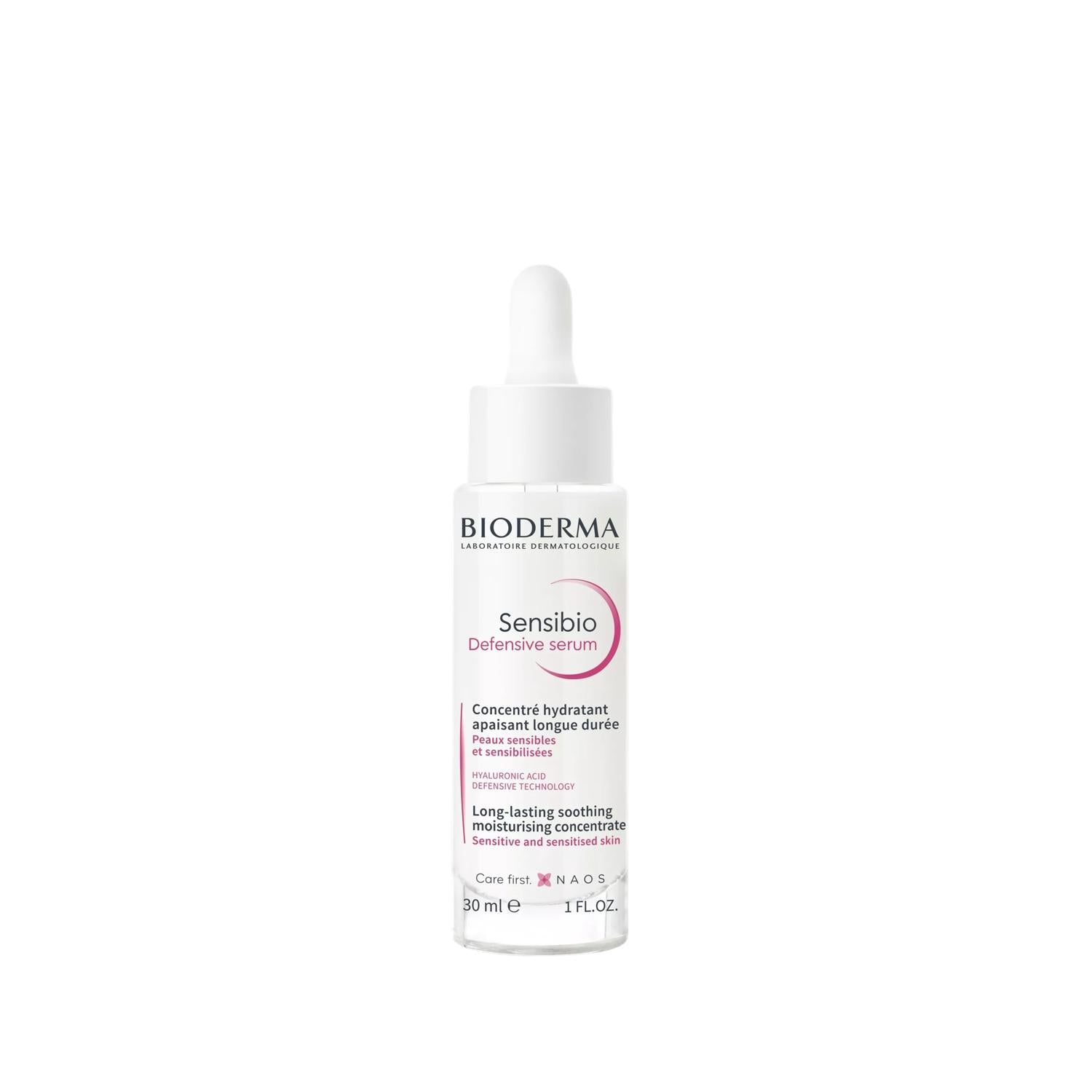 Bioderma Sensibio Defensive Serum for Sensitive Skin - Soothing & Rejuvenating Skincare, 30 ml