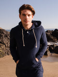 Spun Bamboo Men's Henley Style Bamboo Viscose Fleece Hoodie — main product shot