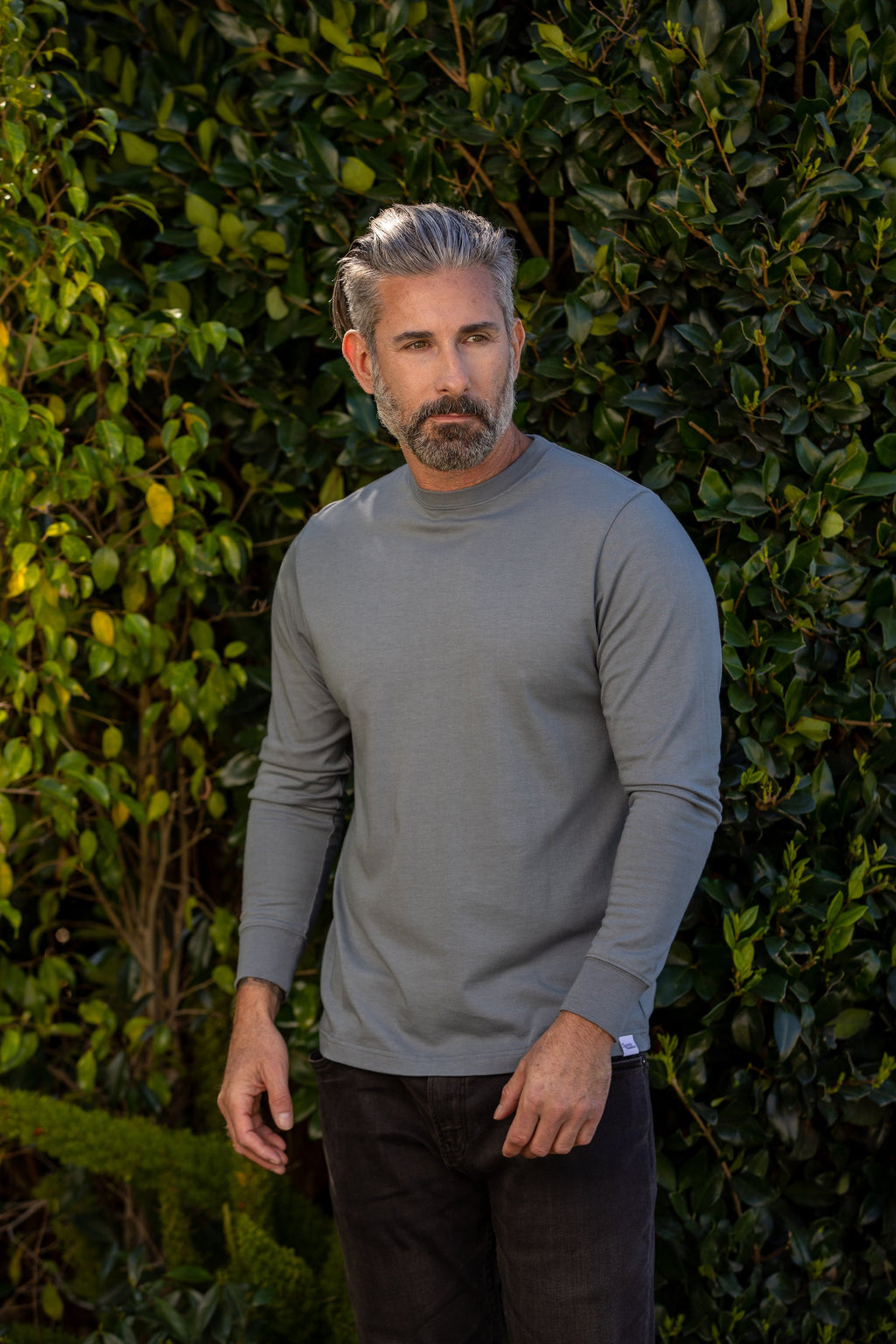 Spun Bamboo Men's Bamboo Viscose/Organic Cotton Long Sleeve T-Shirt — alternative angle