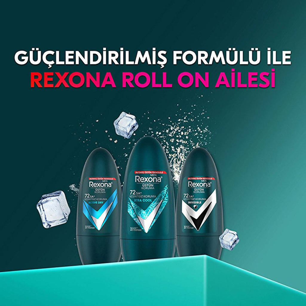 Rexona Xtra Cool Roll-On Deodorant for Men - 72 Hour Protection, Long-Lasting Freshness