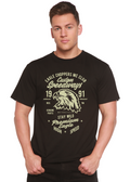 Spun Bamboo Custom Speedways Premium Eagle Men's Bamboo Viscose/Organic Cotton Short Sleeve Graphic T-Shirt — main product sh
