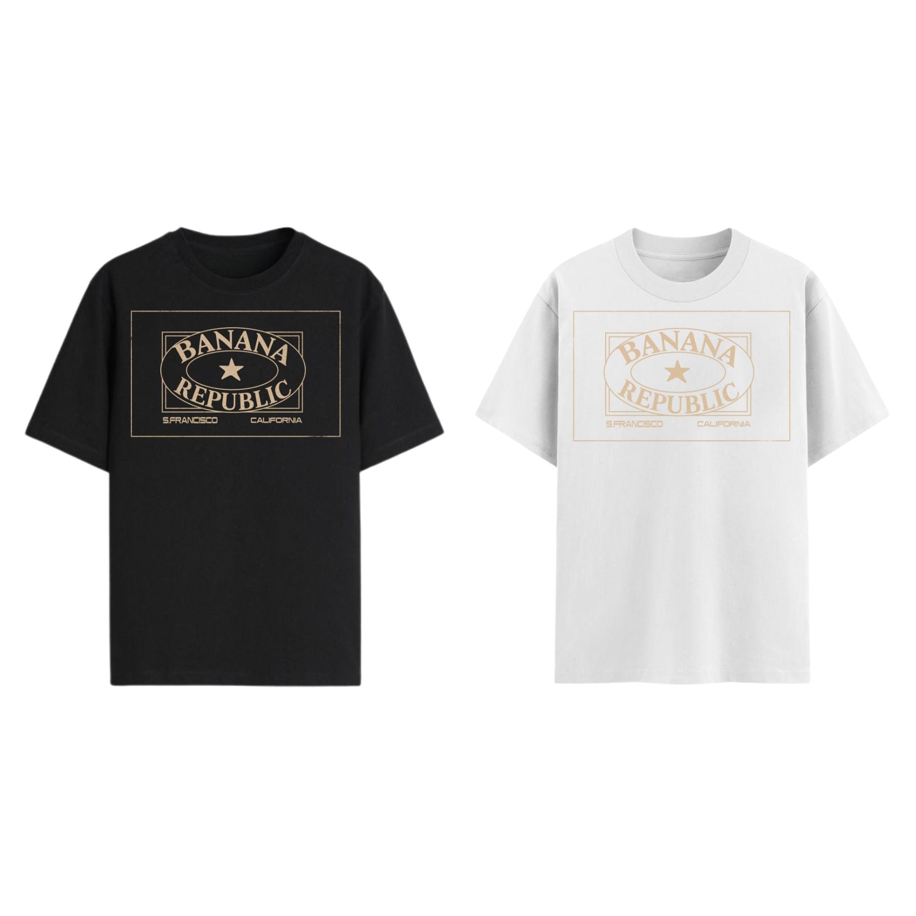 Pasimax Retro Banana Republic T-shirt — detail close-up