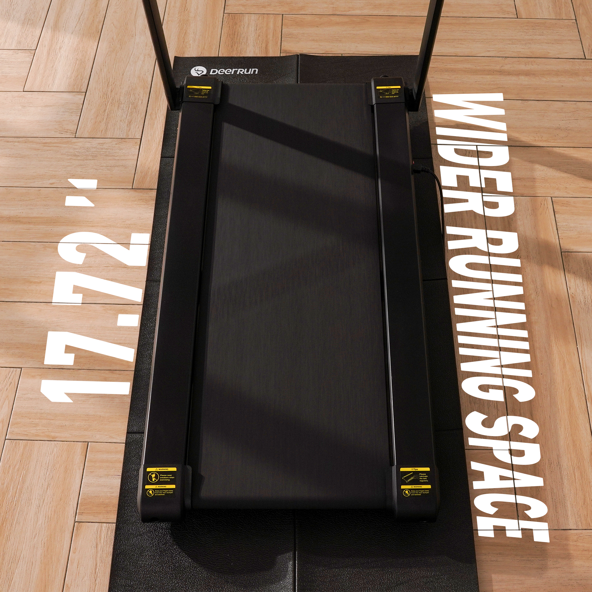 DeerRun X20 Incline Home Treadmill with 15% Auto Incline & Full Running Deck | 400 lbs, 11.3 mph – DeerRun®, view 4
