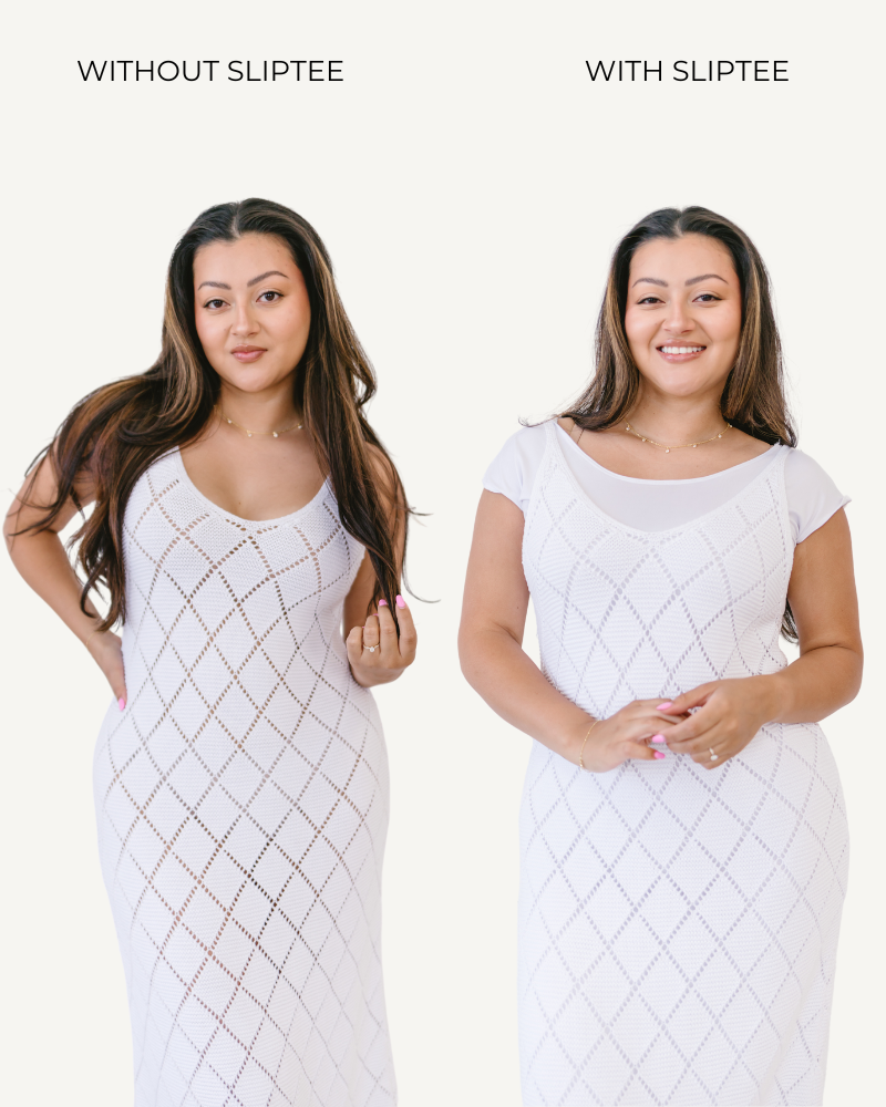 HALFTEE Layering Fashions Halftee One piece Basic Sliptee — lifestyle worn / used context