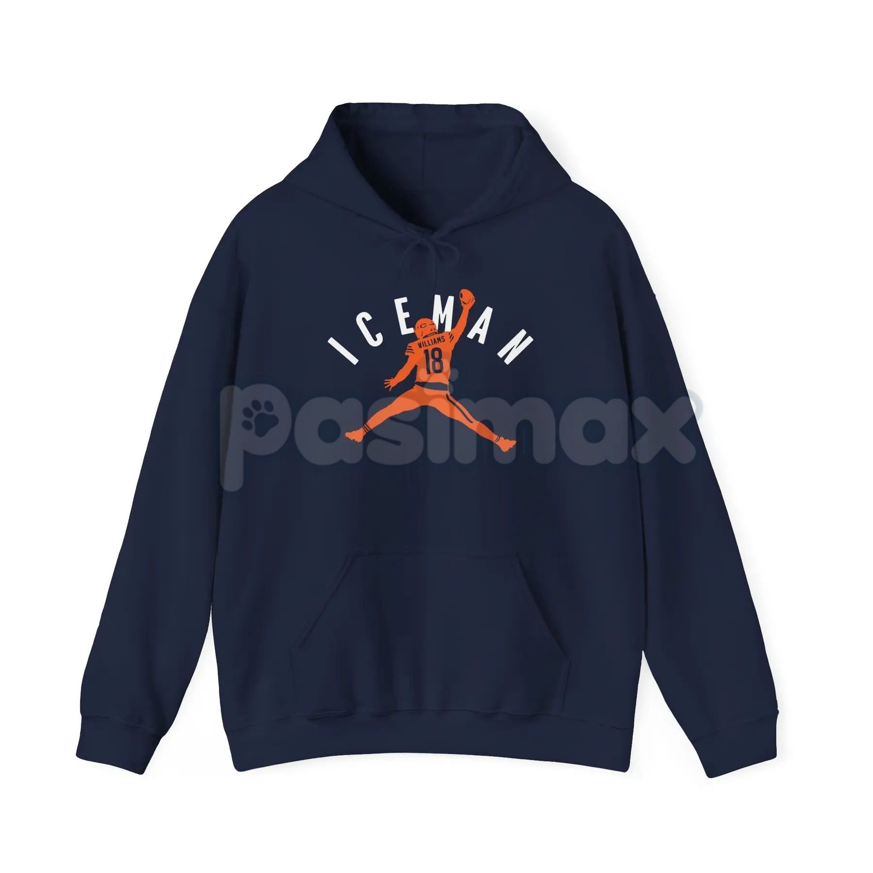 Pasimax Chicago Jumpman Caleb "Iceman" Williams – QB1 Football Cotton Unisex T-Shirt, Sweatshirt & Hoodie — side view