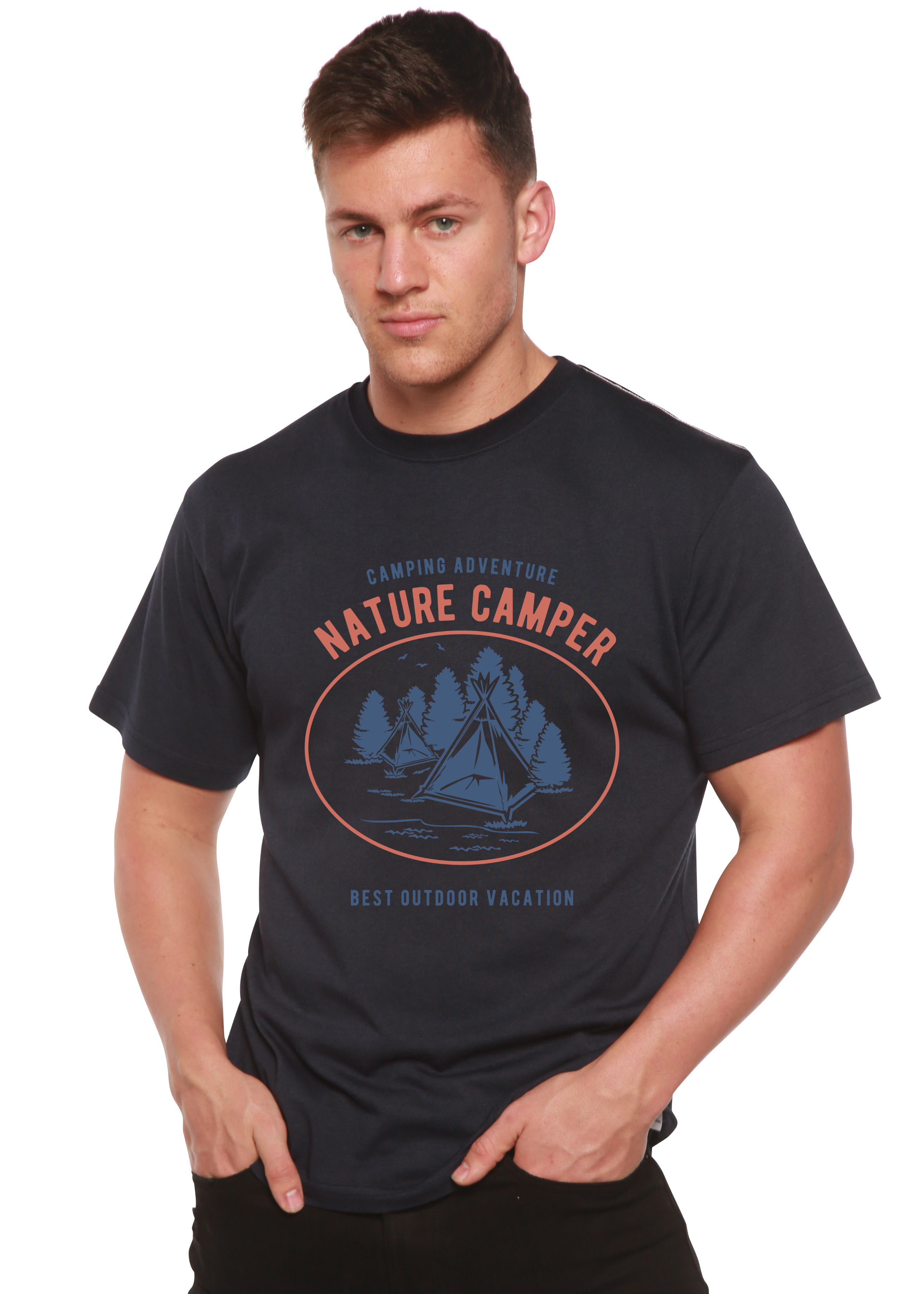 Spun Bamboo Nature Camper Spun Bamboo® Men's Bamboo Viscose/Organic Cotton Short Sleeve Graphic T-Shirt — color detail