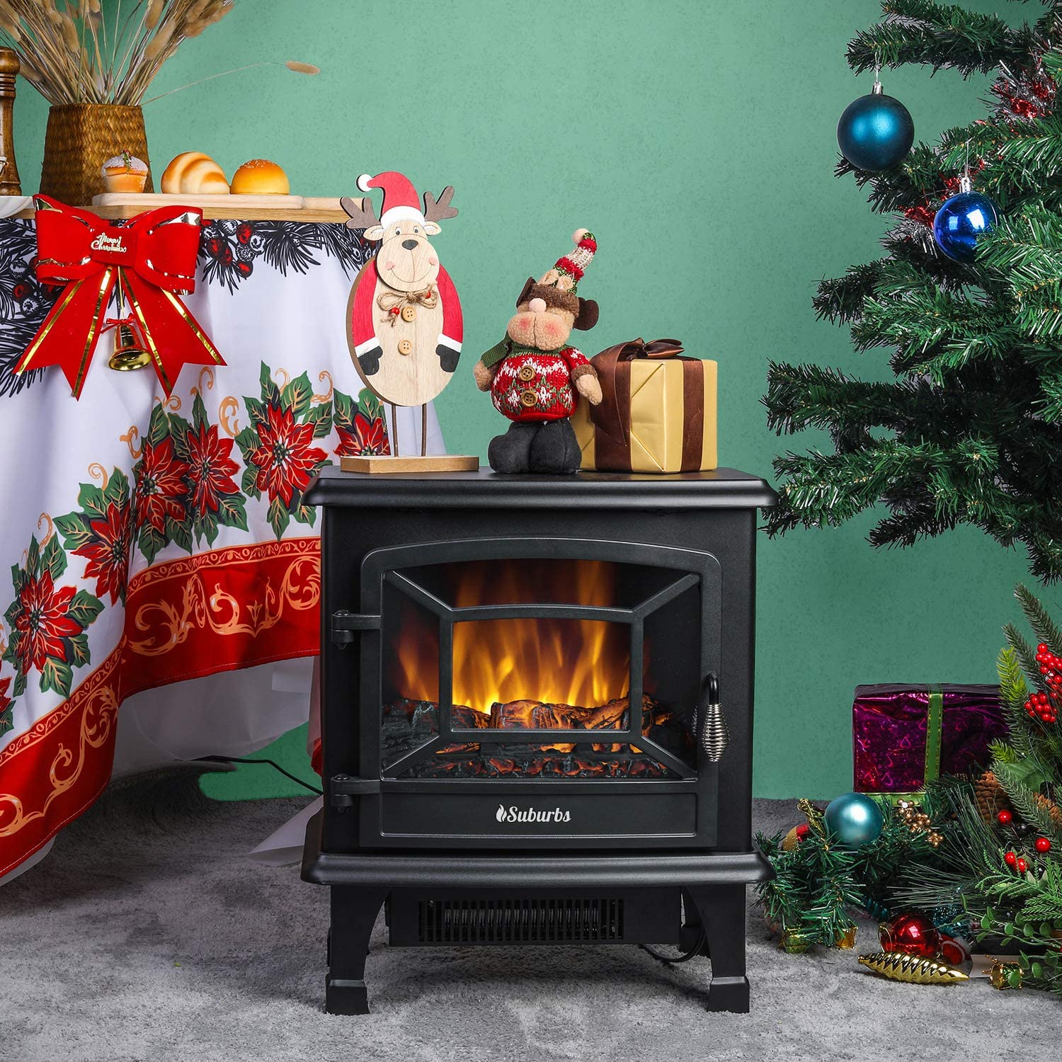 (Open Box) Suburbs TS20 Electric Fireplace Stove – TURBRO, view 8