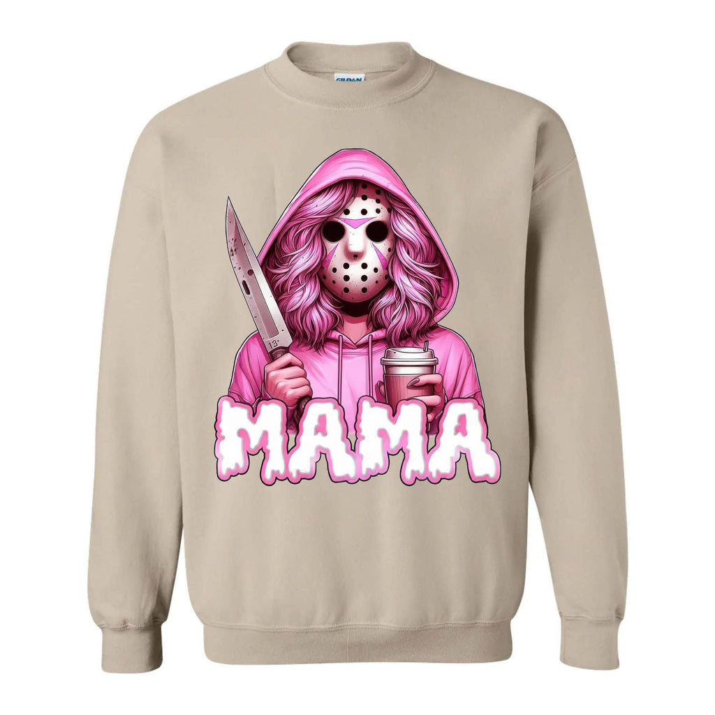 Pasimax Halloween Spooky Mama Sweatshirt – Cool & Funny Mom Gift — size reference