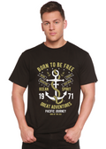 Spun Bamboo Born To Be Free Men's Bamboo Viscose/Organic Cotton Short Sleeve Graphic T-Shirt — main product shot