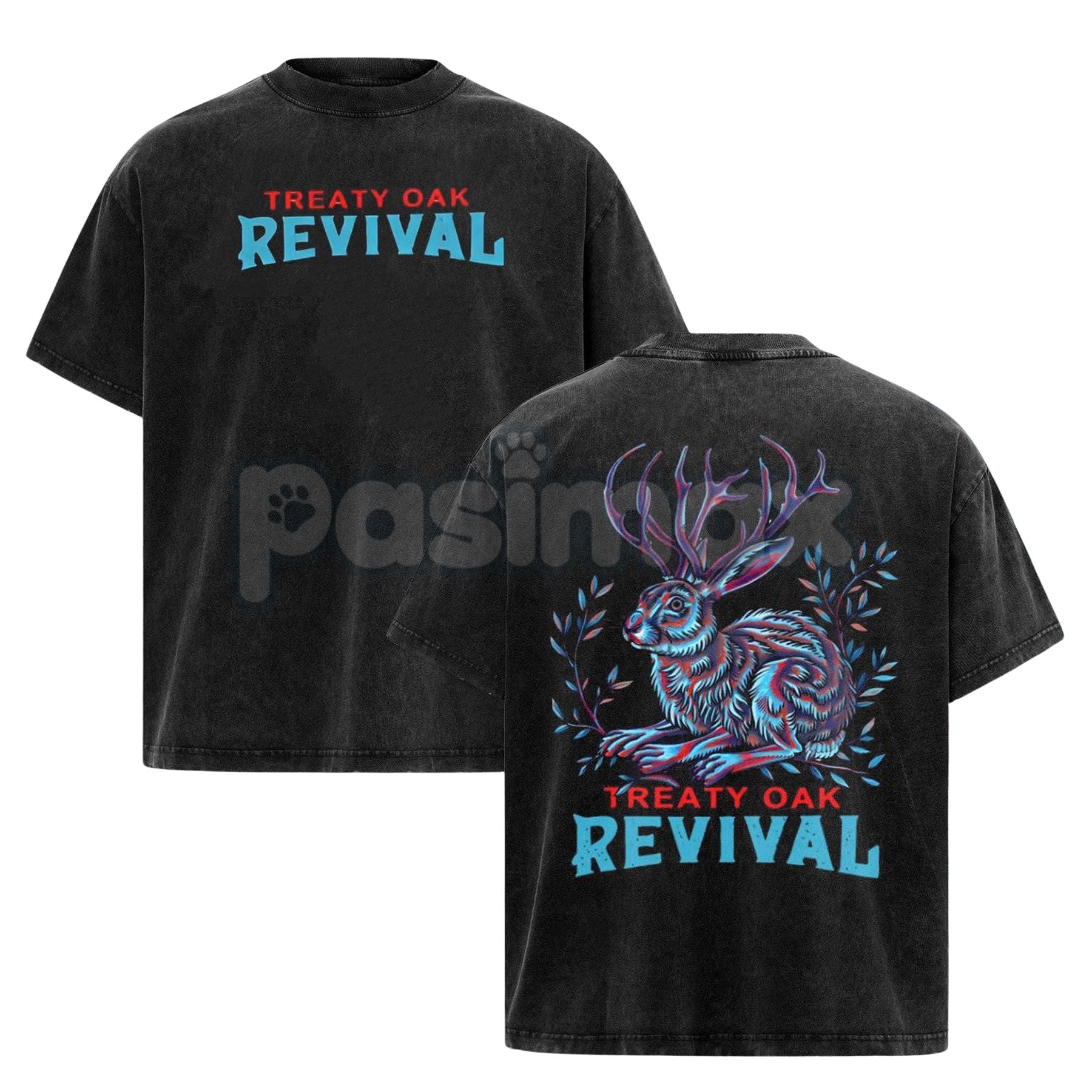 Pasimax Retro Treaty Oak Revival T-Shirt – Vintage Rock Band Graphic Tee, Rock Music Lover Shirt — size reference