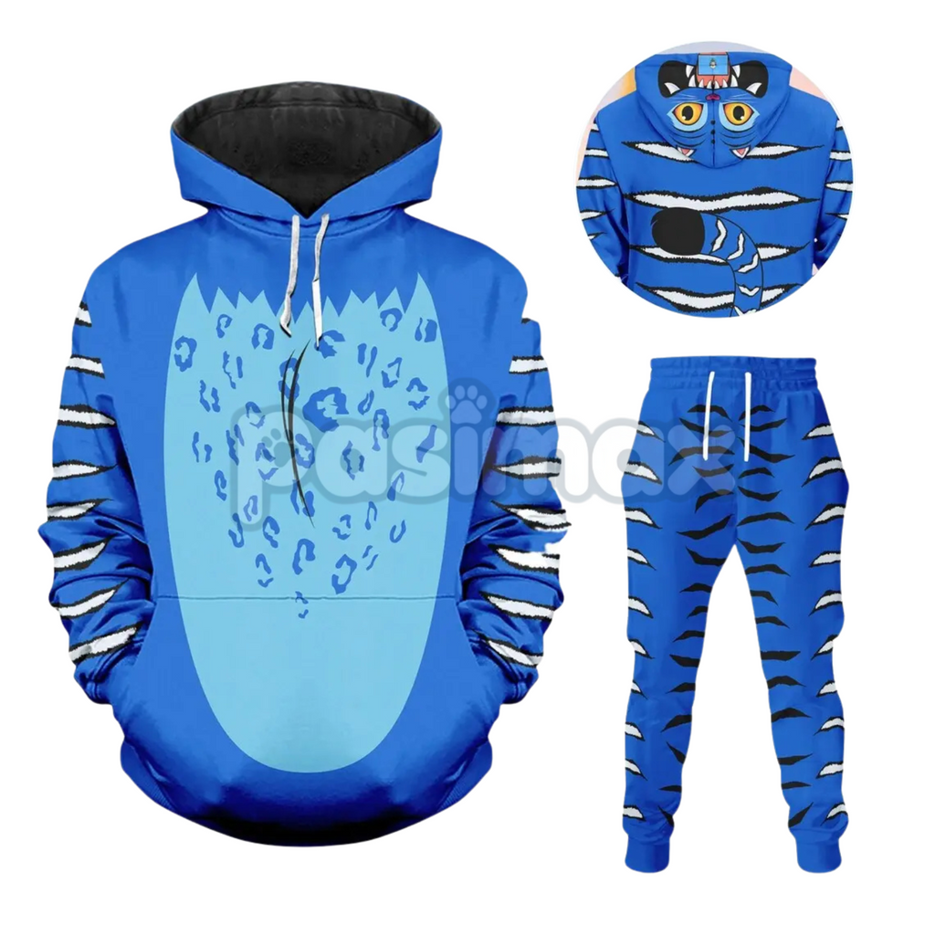 Pasimax Derpy Tiger K-pop Demon Hunter Hoodie & Joggers Set — alternative angle