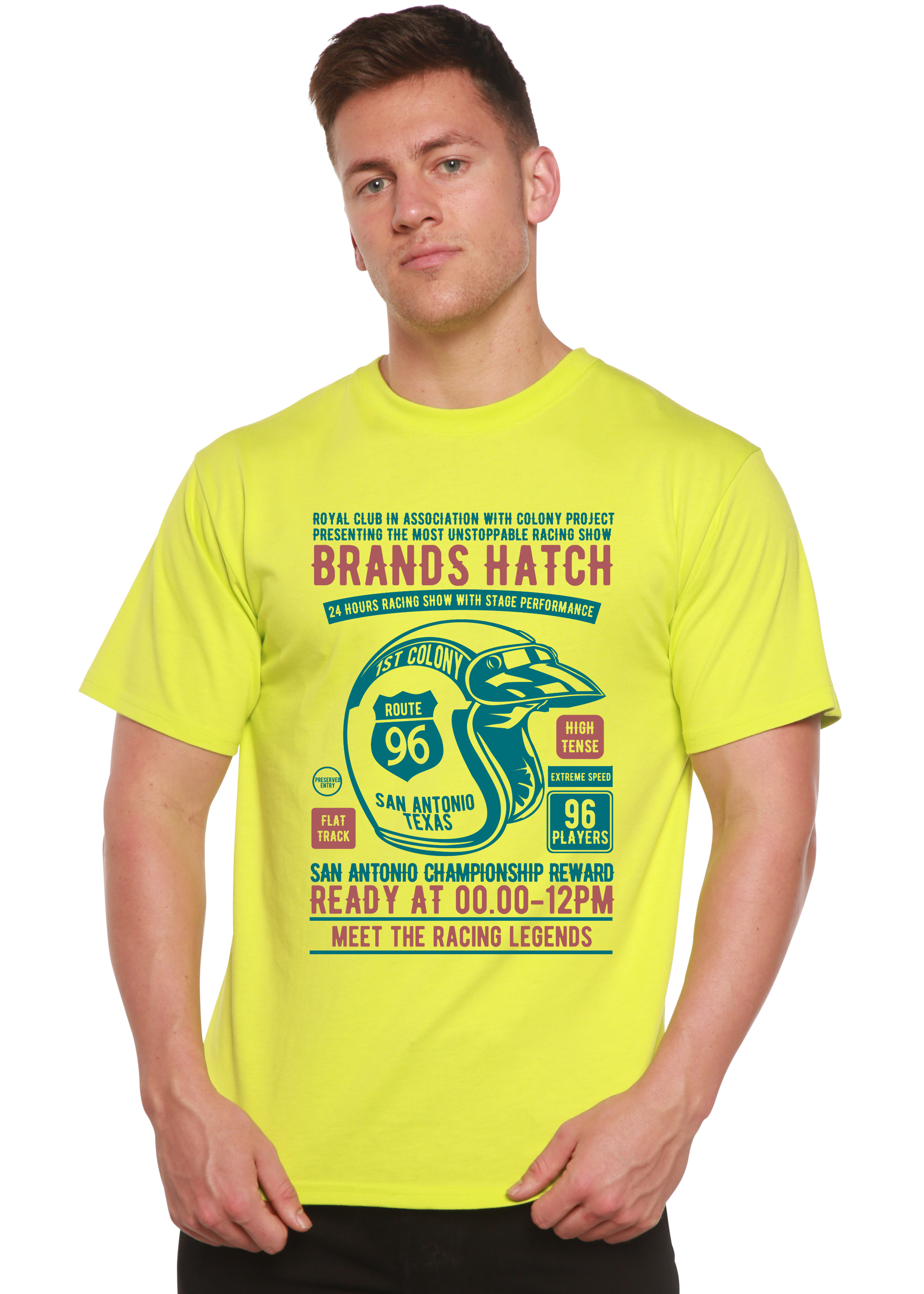 Spun Bamboo Brands Hatch Men's Bamboo Viscose/Organic Cotton Short Sleeve Graphic T-Shirt — main product shot