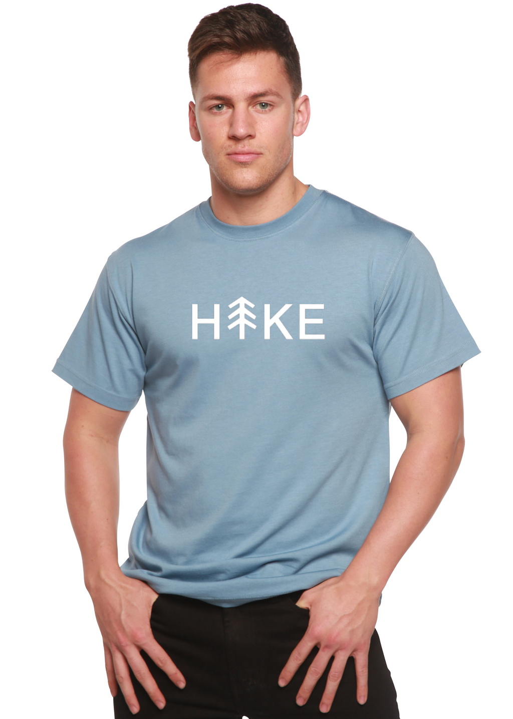 Spun Bamboo Hike Men's Bamboo Viscose/Organic Cotton Short Sleeve Graphic T-Shirt — side view
