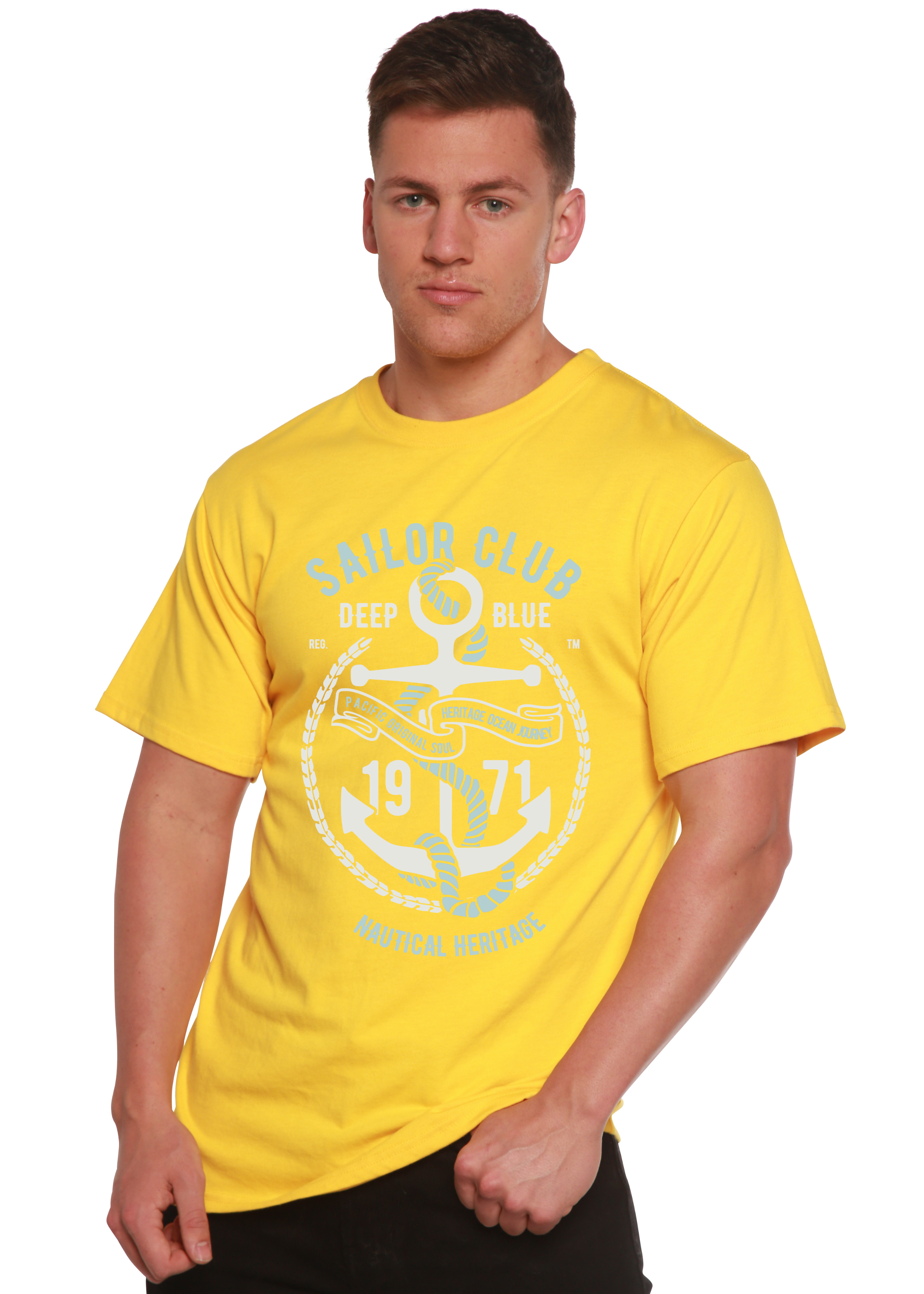 Spun Bamboo Sailor Club Spun Bamboo® Men's Bamboo Viscose/Organic Cotton Short Sleeve Graphic T-Shirt — size reference