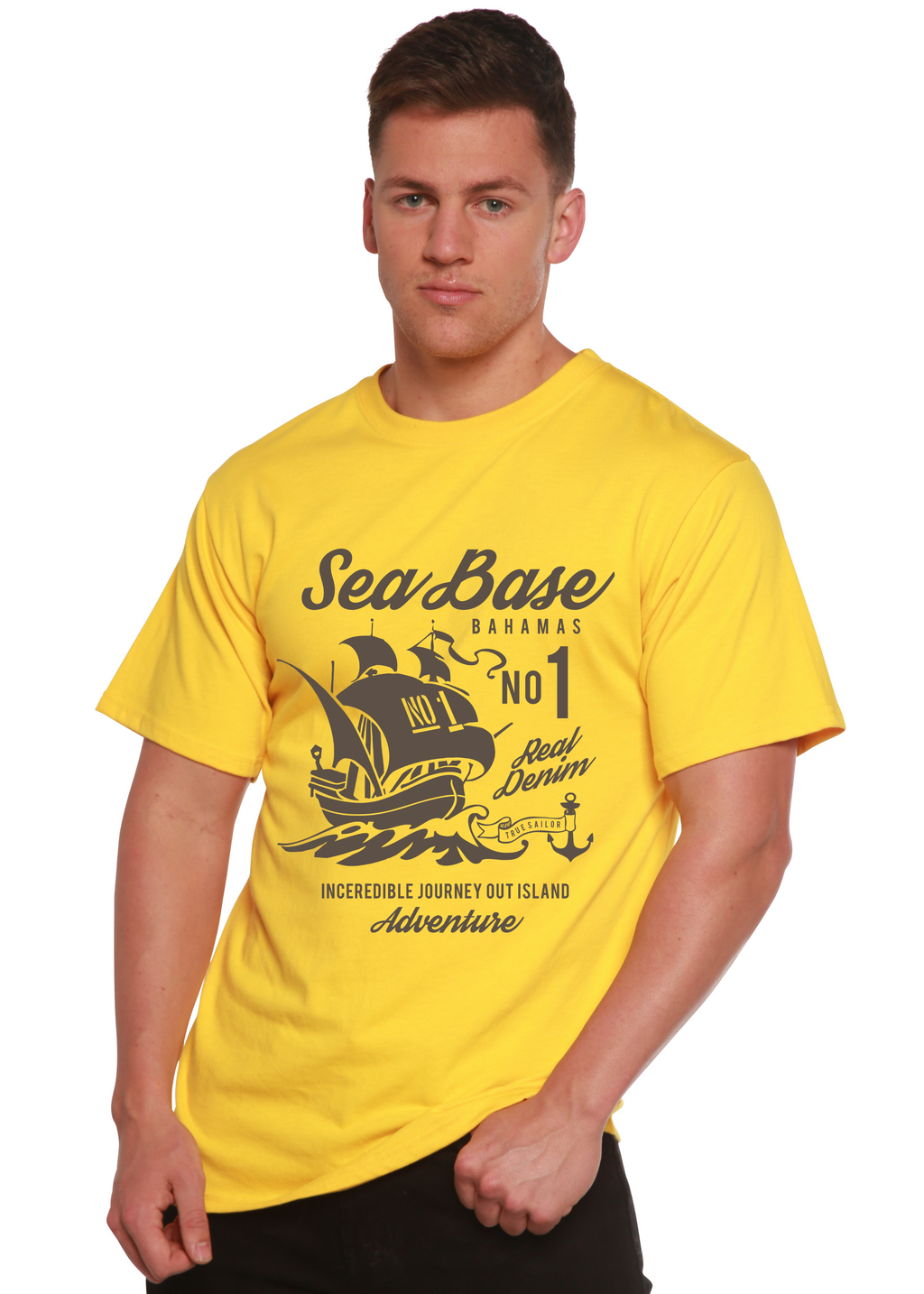 Spun Bamboo Sea Base Spun Bamboo® Men's Bamboo Viscose/Organic Cotton Short Sleeve Graphic T-Shirt — lifestyle context