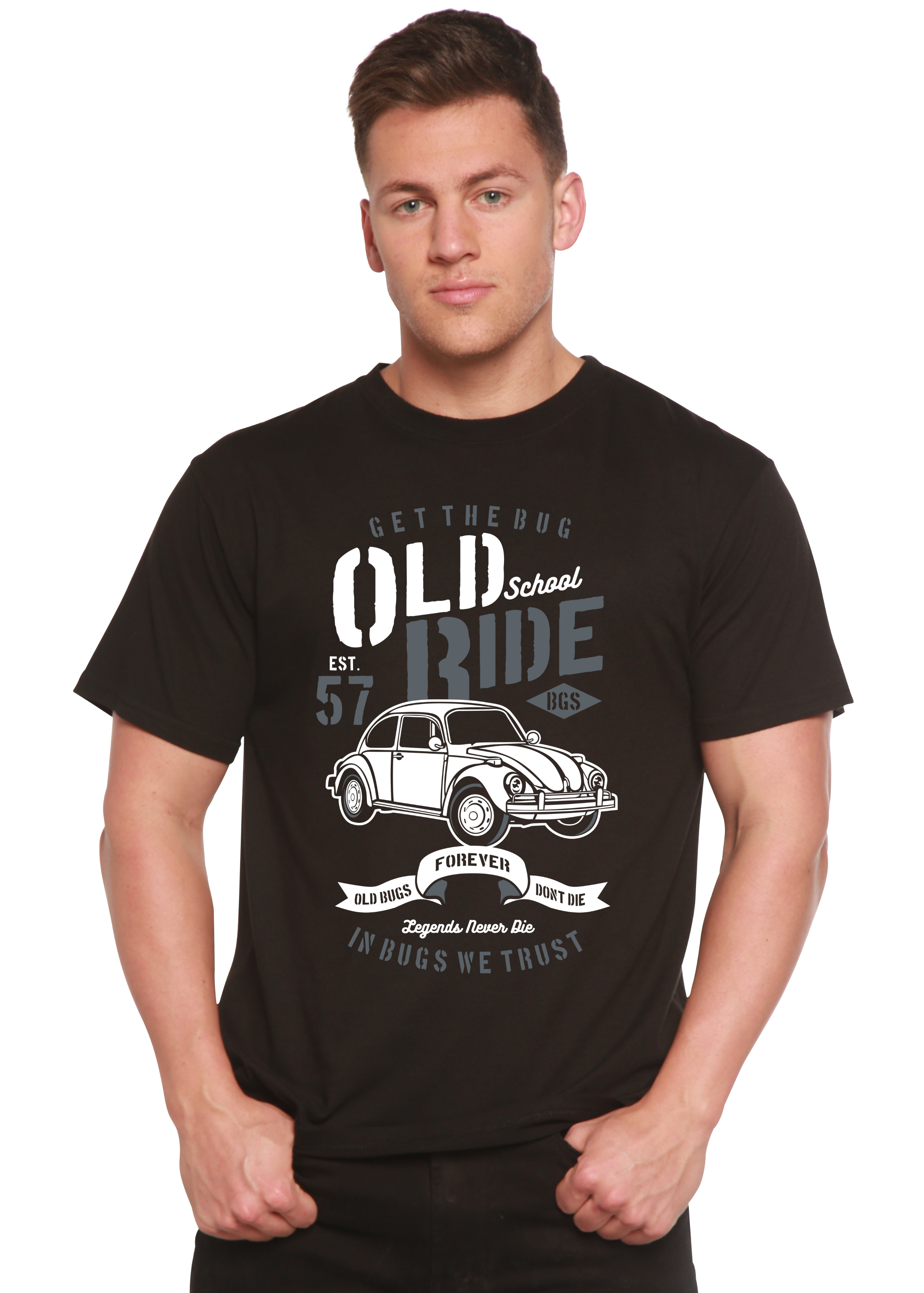 Spun Bamboo Old School Ride Spun Bamboo® Men's Bamboo Viscose/Organic Cotton Short Sleeve Graphic T-Shirt — main product shot