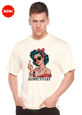 Spun Bamboo Respectfully Middle Finger Unisex Bamboo/Cotton Graphic T-Shirt — main product shot