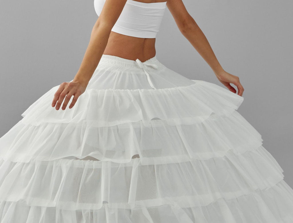 Simple Wedding Dresses Ball Gown Crinoline Skirt -Quinceanera Petticoat Skirt – Bridal Port, view 9