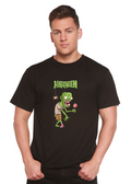 Spun Bamboo Halloween Green Monster Unisex Bamboo Viscose/Organic Cotton Short Sleeve Graphic T-Shirt — main product shot