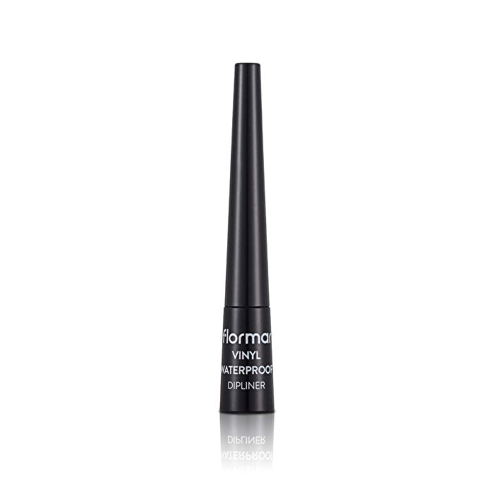 Flormar Vinyl Waterproof Black Liquid Eyeliner - High Pigment | 0.22 Fl Oz